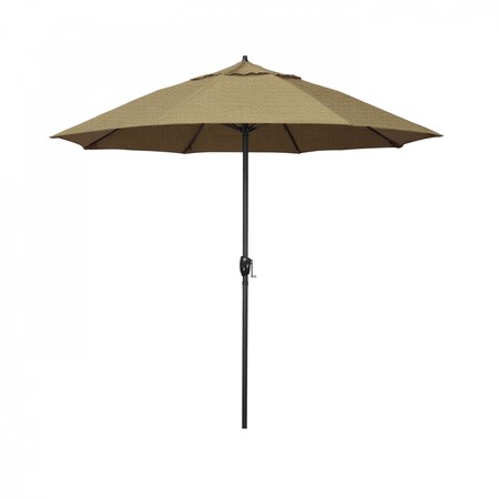 California Umbrella 9' Bronze Aluminum Market Patio Umbrella, Sunbrella Linen Sesame 194061337349